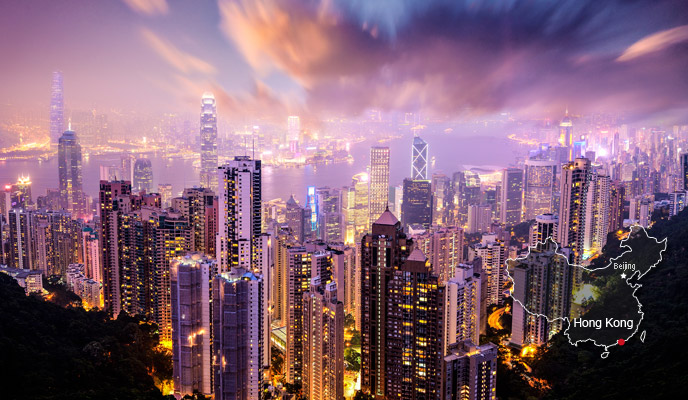 Victoria Harbor viewed from Victoria Peak