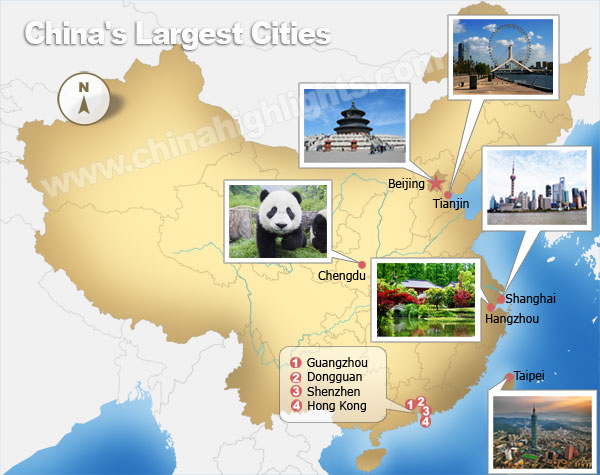 Largest citis in China