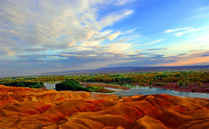 The colorful bank, Xinjiang